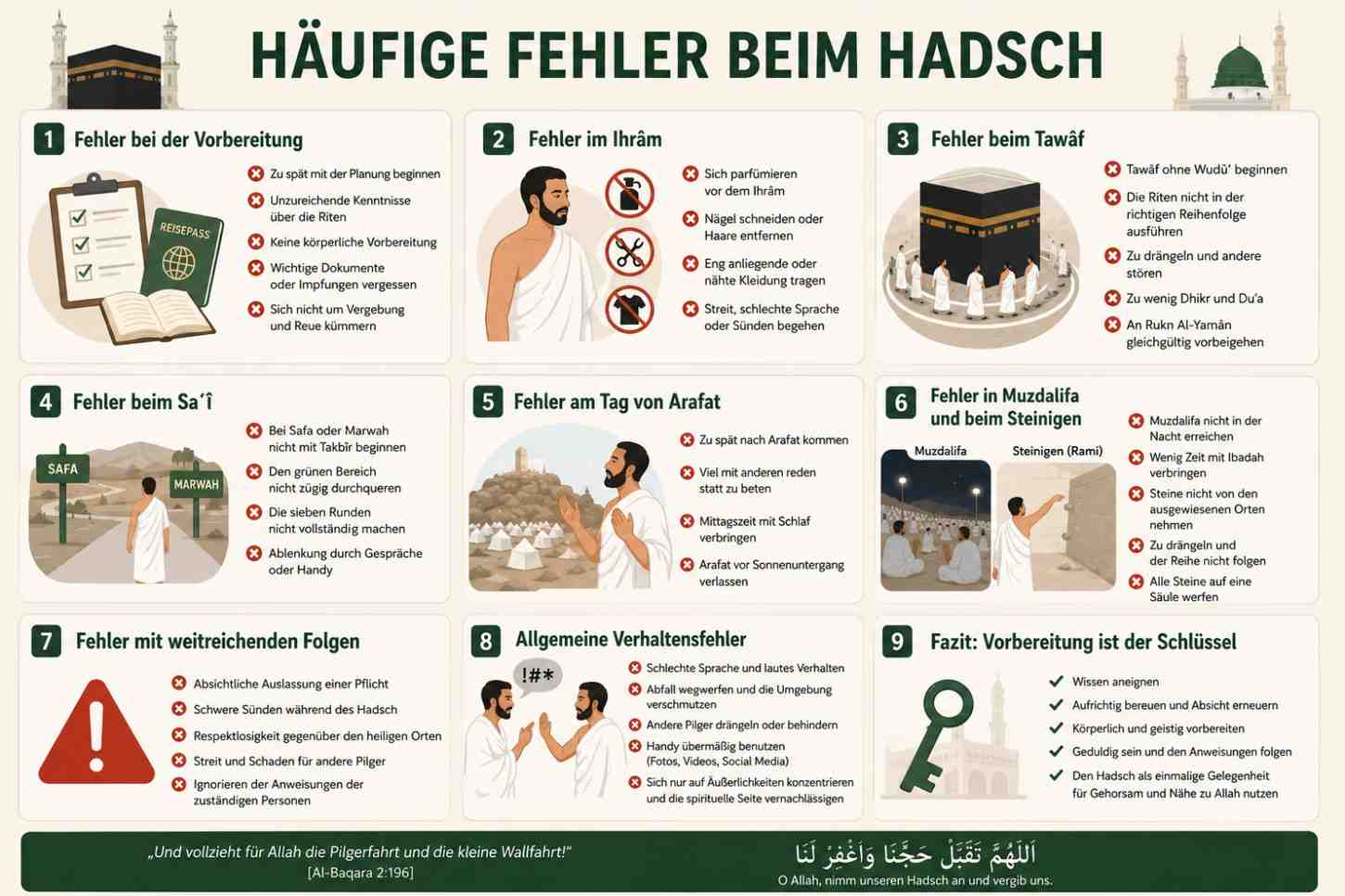 Häufige Fehler beim Hadsch